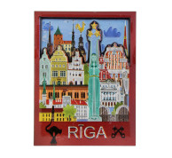 Rīgas pilsētas panorāmas ledusskapja magnēts